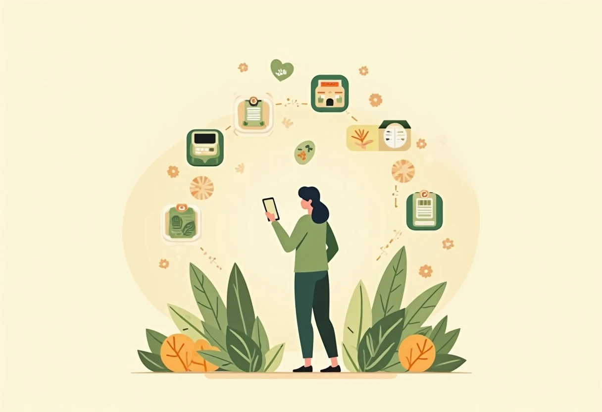 Accessing government services via mobile app