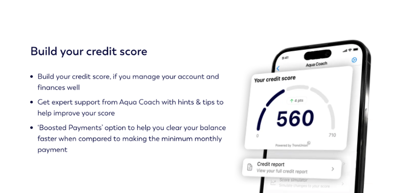 Build your credit score with Aqua Classic Credit Card.